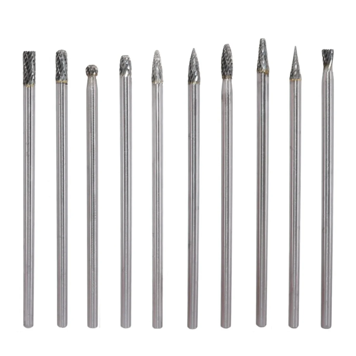 

10Pcs 6X6X150mm Cemented Carbide Rotary File Tungsten Steel Grinding Head Metal Jade Wood Grinding Tool Double Lines