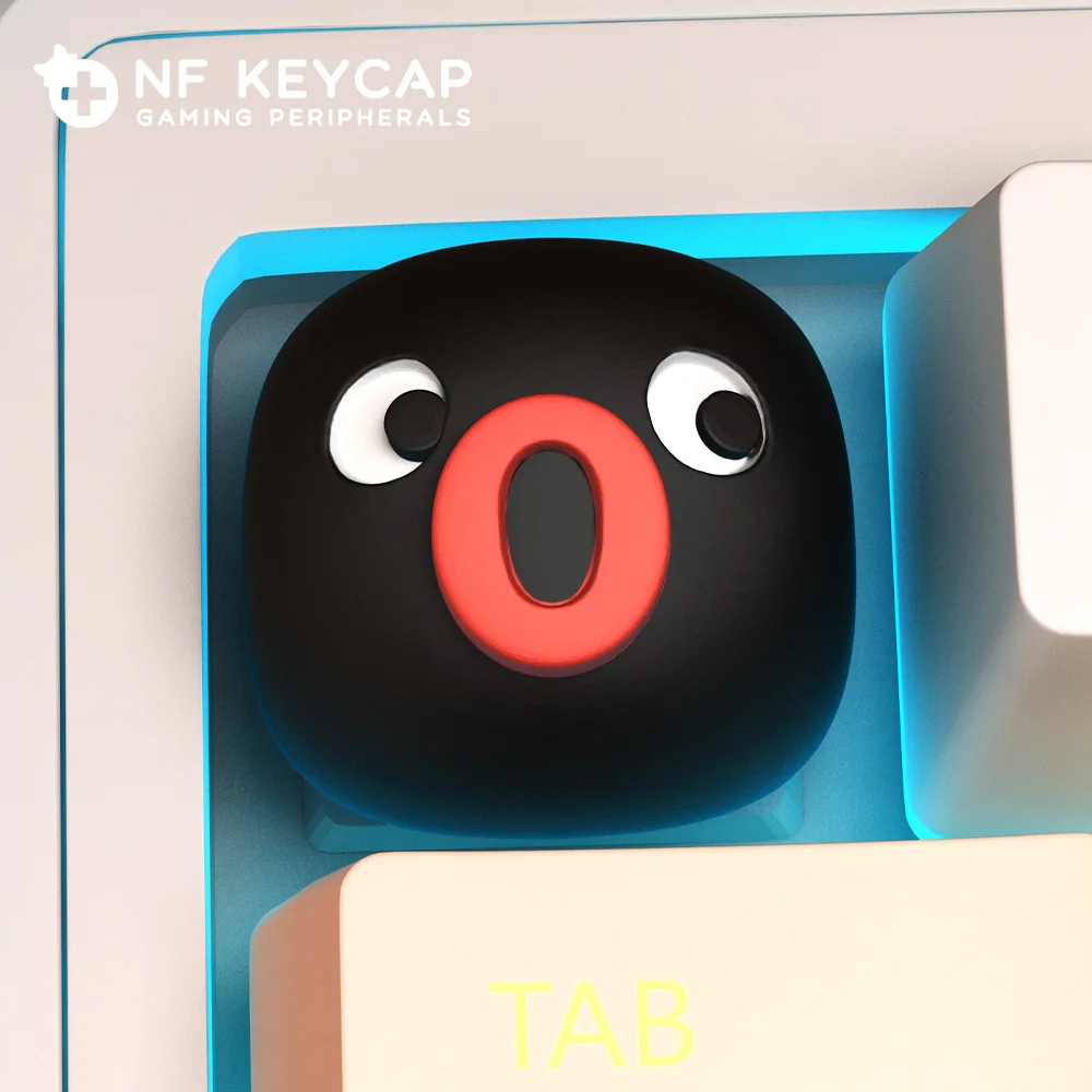 Cute Pingu Penguin Mechanical Keyboard Keycaps Personalized Toy Figure Keysets For Gamers And Collectors