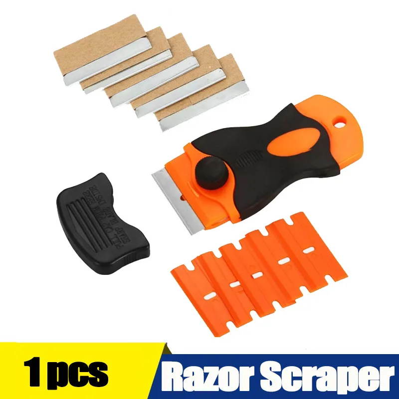 Car & Window Tint Ceramic Glass Oven Razor Scraper Plastic Handle Razor Scraper Ceramic Glass Oven Window Tinting Tool Blade