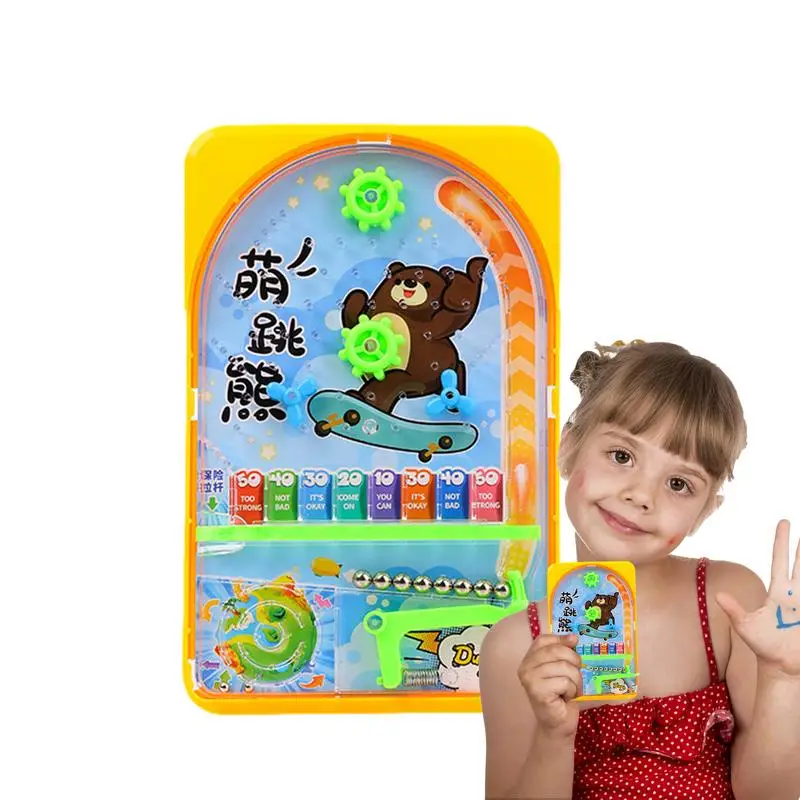 Mini Pinball Machine Funny Pinball Toy Interactive Game KidsHandheld Games For Visual Training For Bedroom Dormitory Classroom