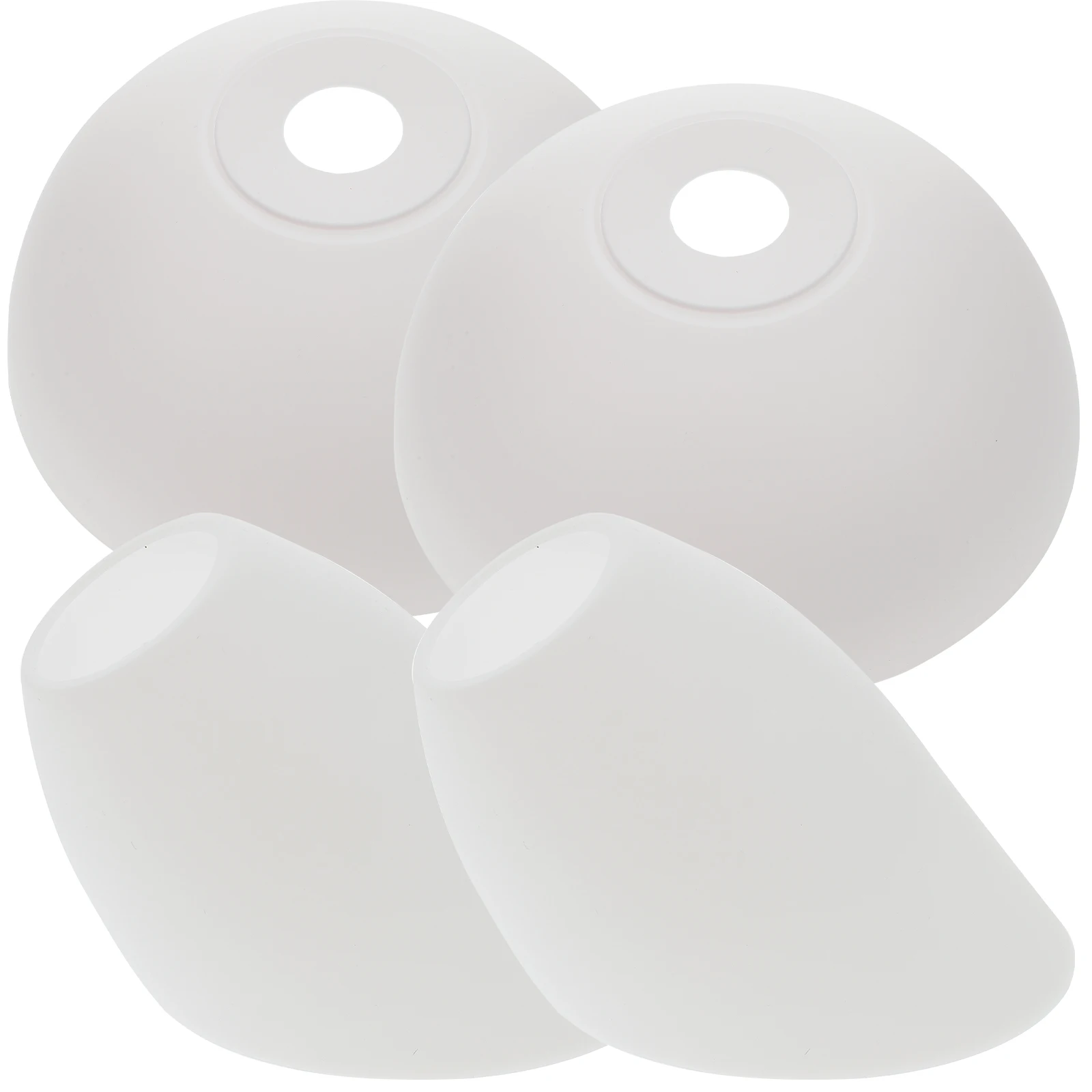 

4pcs Plastic Lamp Shades Set Inclined Horseshoe Bowl Style Dust Resistant Easy Install Floor Lamp Shade Replacement For Living