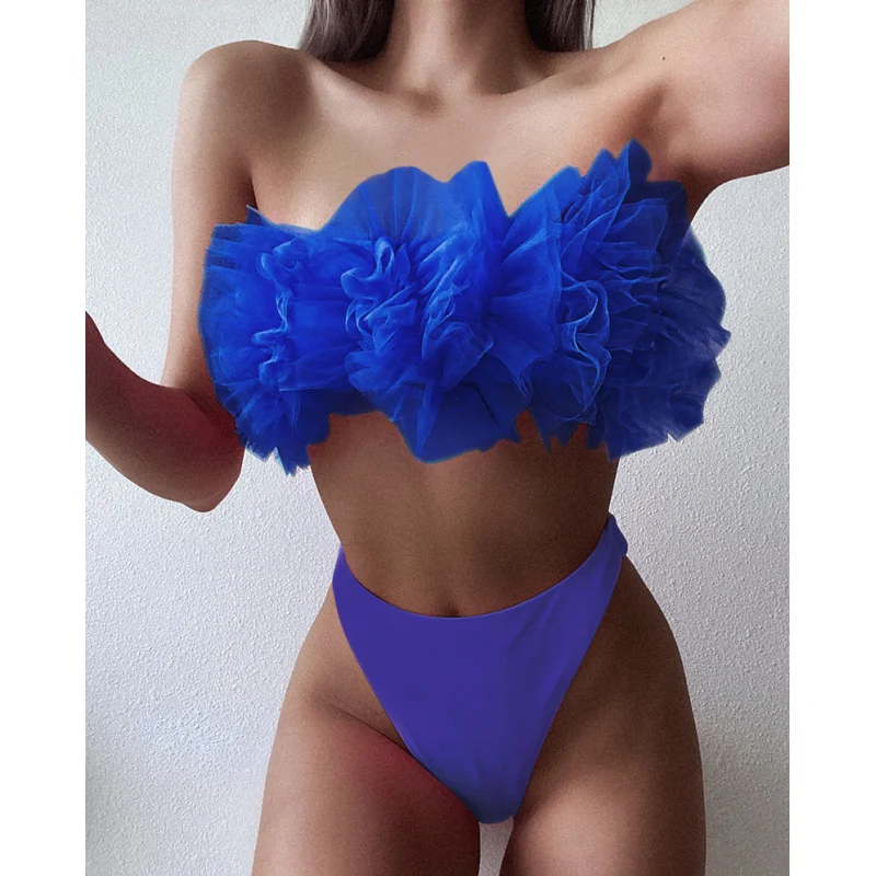 New Style Bandeau Bikini Hot-Selling Mesh Swimsuit76400