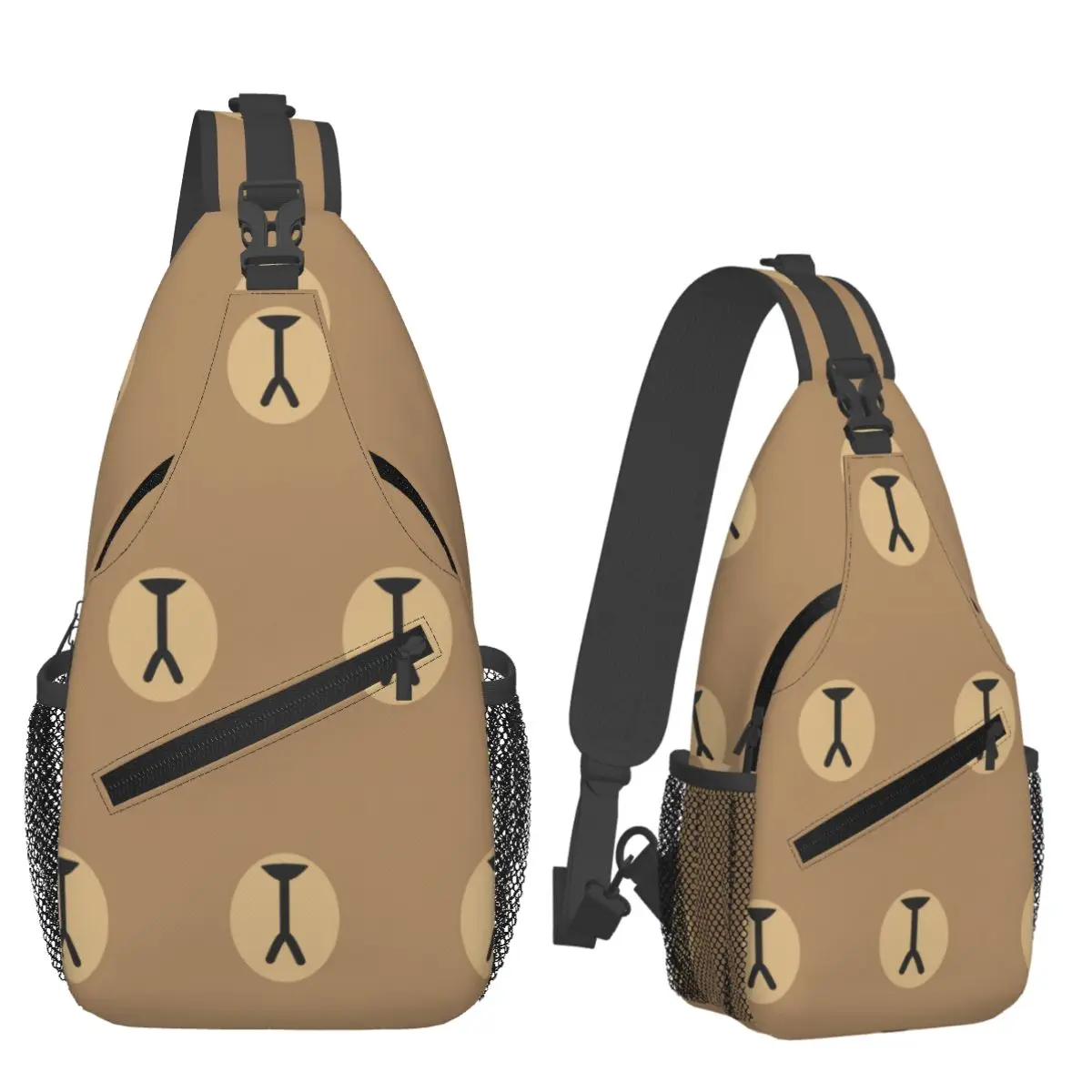 

Нагрудная сумка с медведем мокко и молочным медведем, мужской рюкзак через плечо на слинге, нагрудная сумка, дорожный походный рюкзак, сумка на плечо