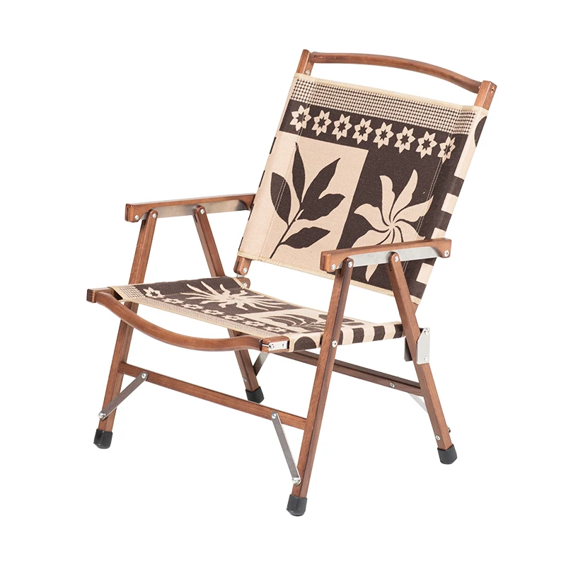 

Outdoor Kermit Chair Camping Chair Picnic Casual Folding Portable Solid Wood Back