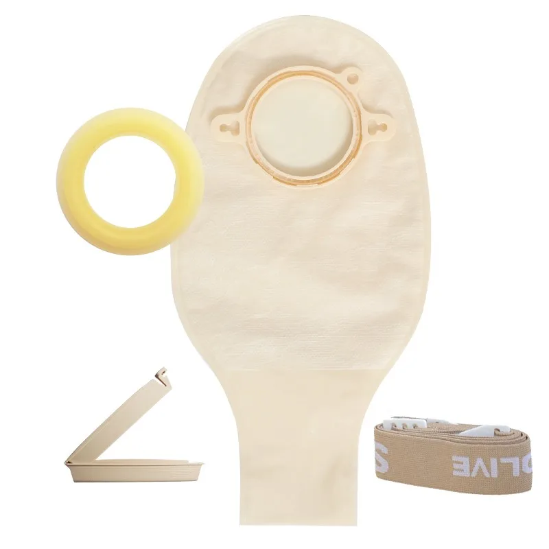 45/57/70mm Wholesale Ostomy Bag With  Barrier Ring and Belt for Stoma Care