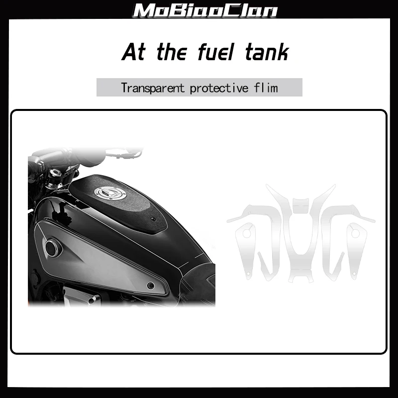 For QJMOTO FLASH 600 Invisible Car Cover Film Transparent Protective Fuel Tank Sticker Waterproof Modification Accessories