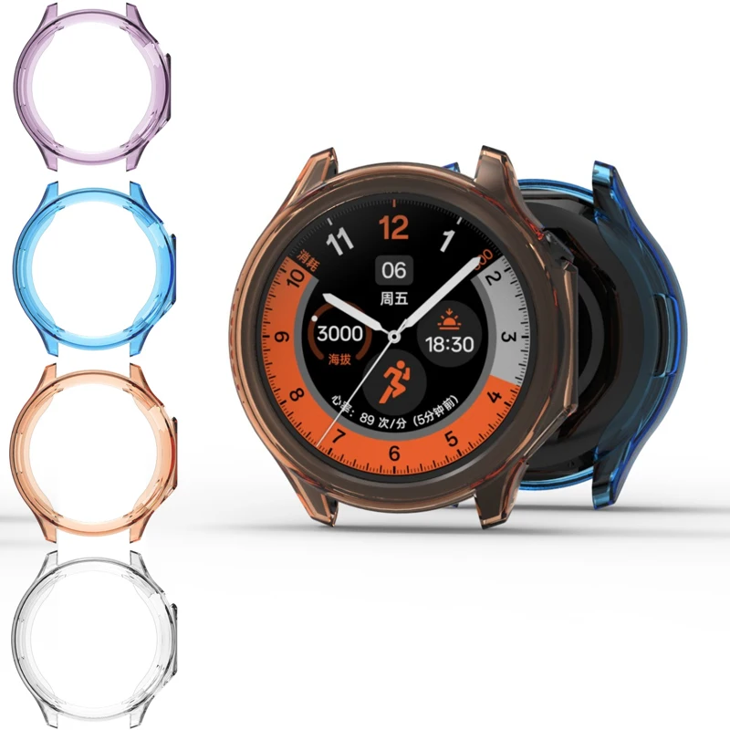 スマートフォン用の透明なソフトエッジ保護ケース,Oppo Watch x,oneplus Watch 2用の保護ケース,スマートアクセサリー