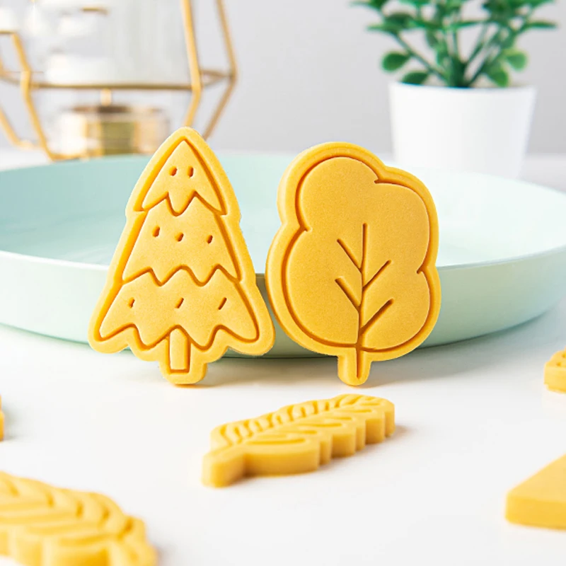 Autumn Cartoon Thanksgiving Leaves Cookie Mold Frosting Cutting Die Merry Christmas Party Cake Decorating Tools Fondant Craft