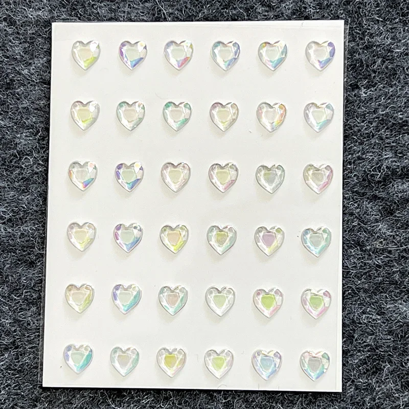 Self-adhesive Enamel Resin Stickers Heart Dot Shape Junk Journal Scrapbooking Embellishments DIY Craft Card Making Decoration