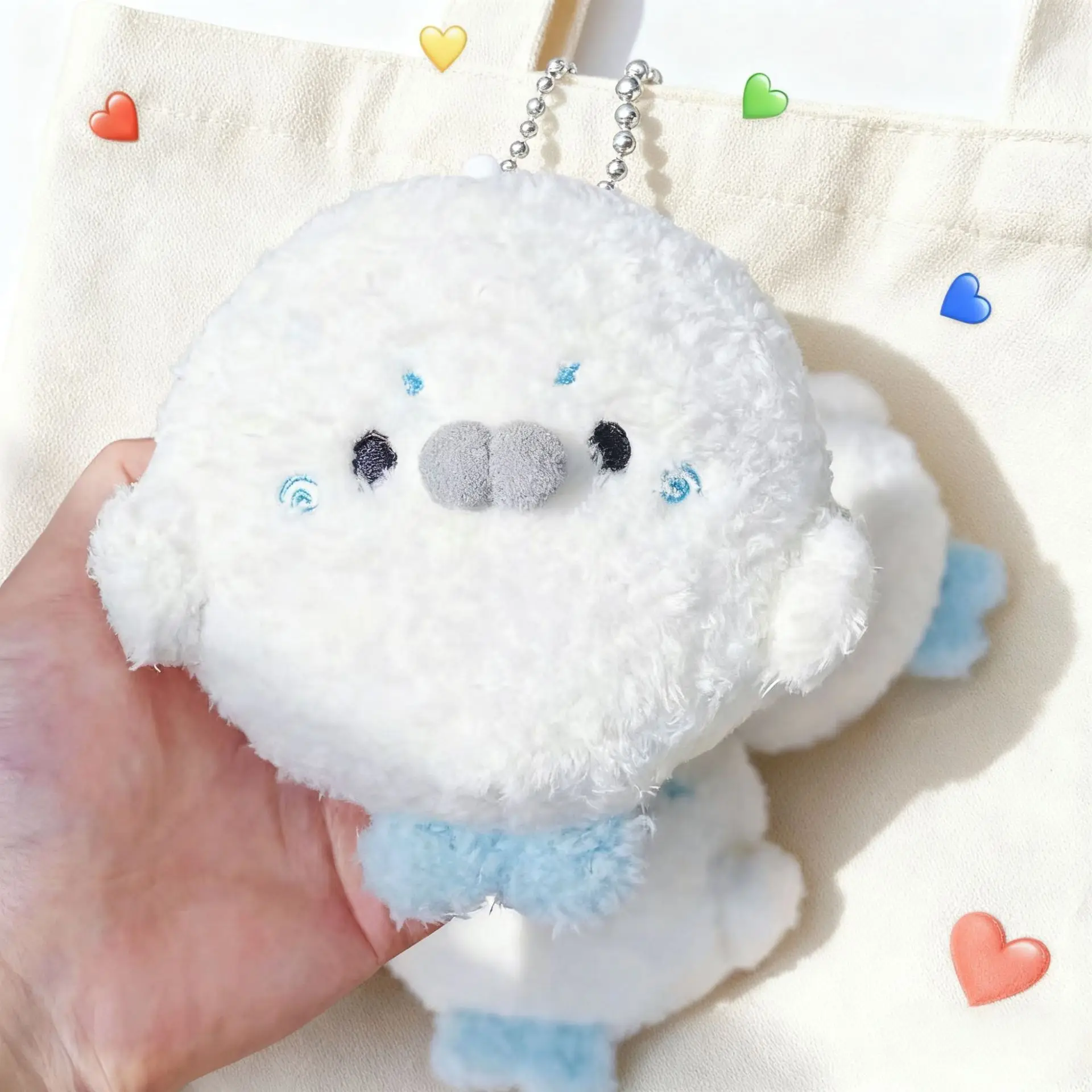 

Cute Seal Plush Doll Toy Cartoon Backpack Decor Pendant Soft Stuffed Marine Animal Seal Doll Plush Keychain Gift For Friends