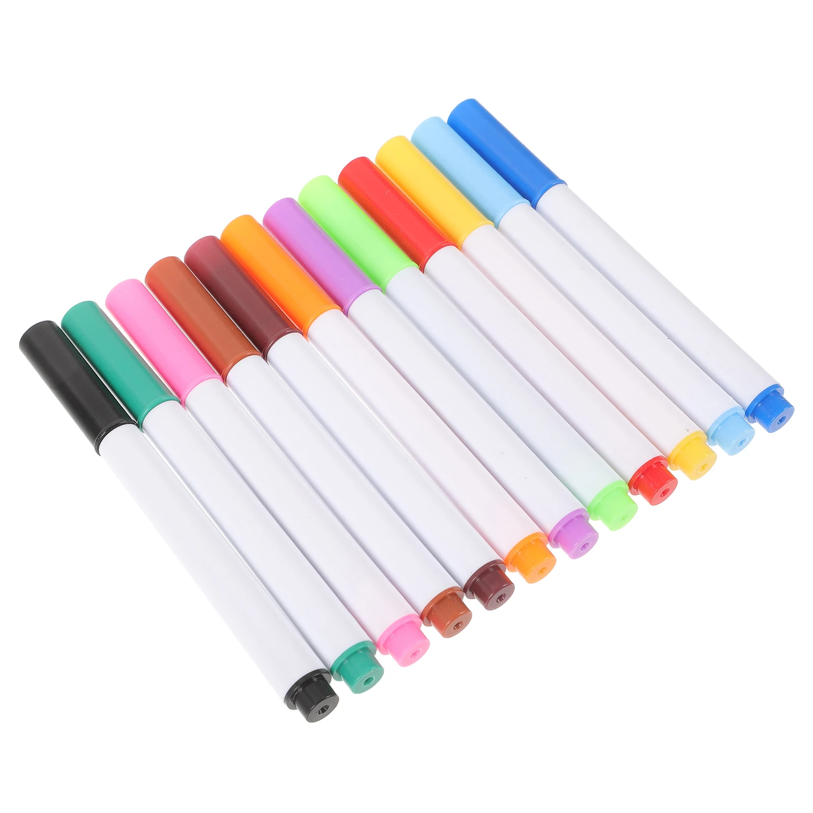 

12pcs Color Whiteboard Marker Pens Fluorescent Dry Erase Writing Markers for Glass Paper Plastic White Board Classroom Office