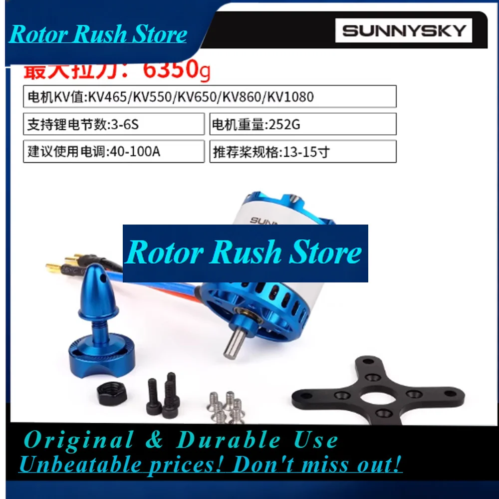 RoRuSSunnySky X Series V3 X3525 KV465/KV550/KV650/KV810/KV1080 Brushless Motors For RC Drone 50E 3D 3A Airplane Fixed Wing Helic