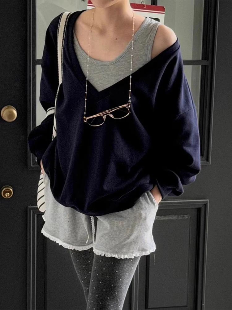 

Шикарный осенний дизайн Sense Csole, жилет, внутренняя одежда + свободный свитшот с перекрытием, женский ансамбль Faion