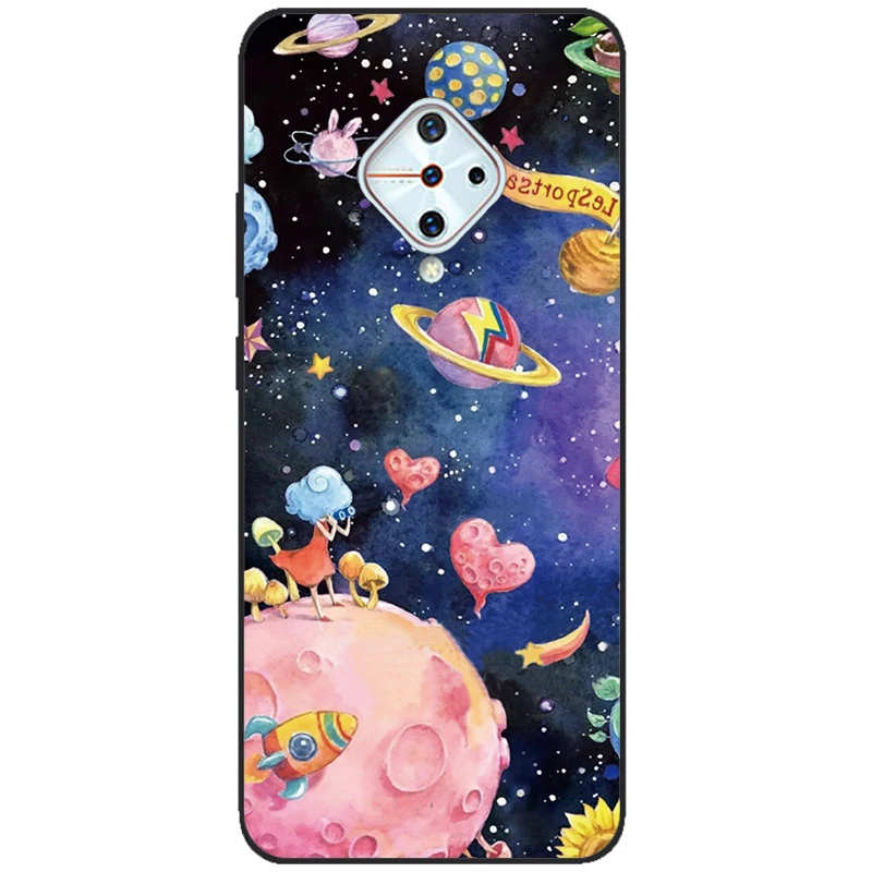 For vivo V17 Case Soft Silicone TPU Phone Cover For Vivo 1920 Case Coque For Vivo v17 Russia Vivo S1 Pro Funda V1945A Case