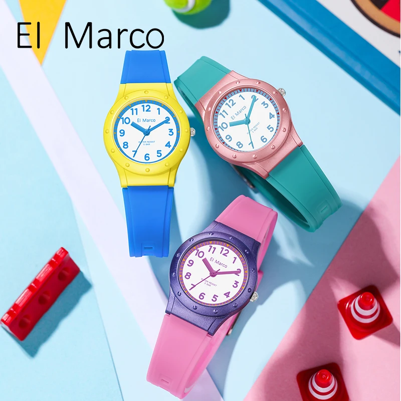 SANDA-reloj de cuarzo con dibujos animados para mujer y niño, pulsera de silicona suave, creativa, a la moda