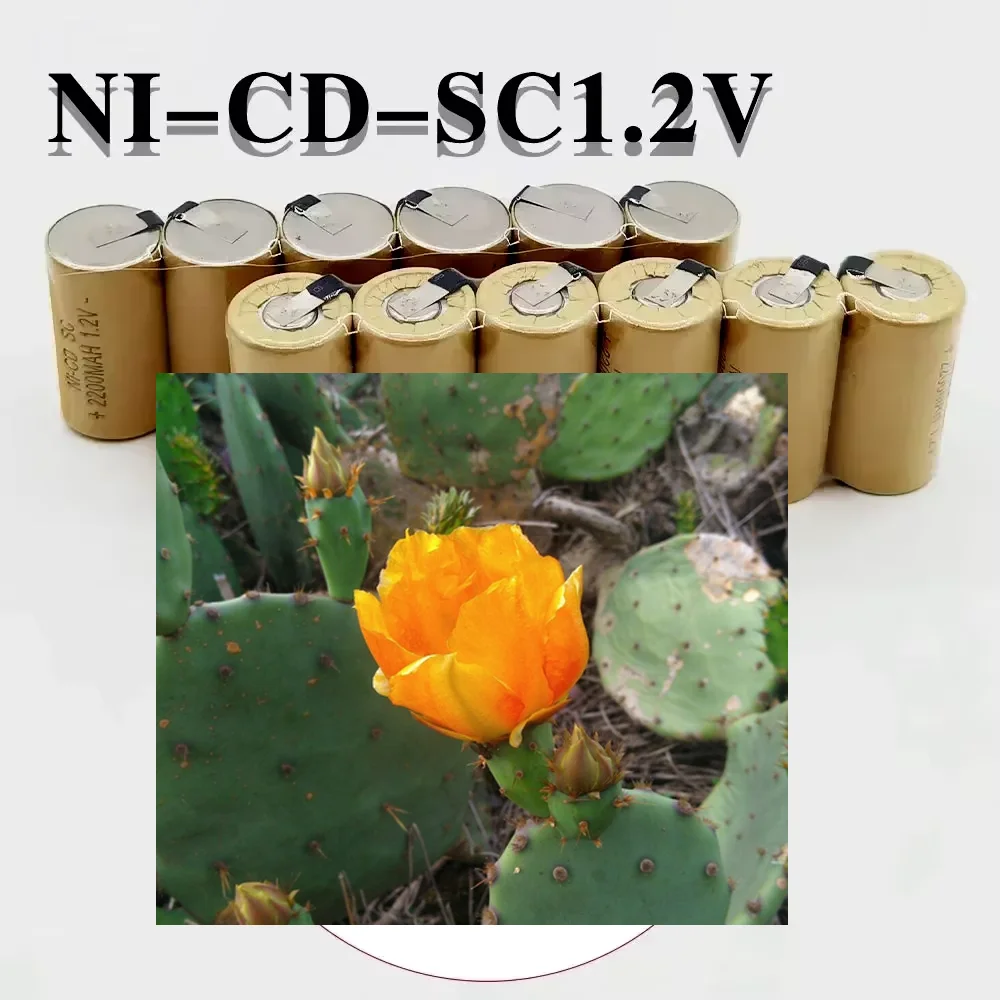 

1.2V Battery SC Rechargeable Battery 1.2V 2800mAh Sub C NI-CD Cell With Welding Tabs for Electric Drill Screwdriver DIY BATTERI