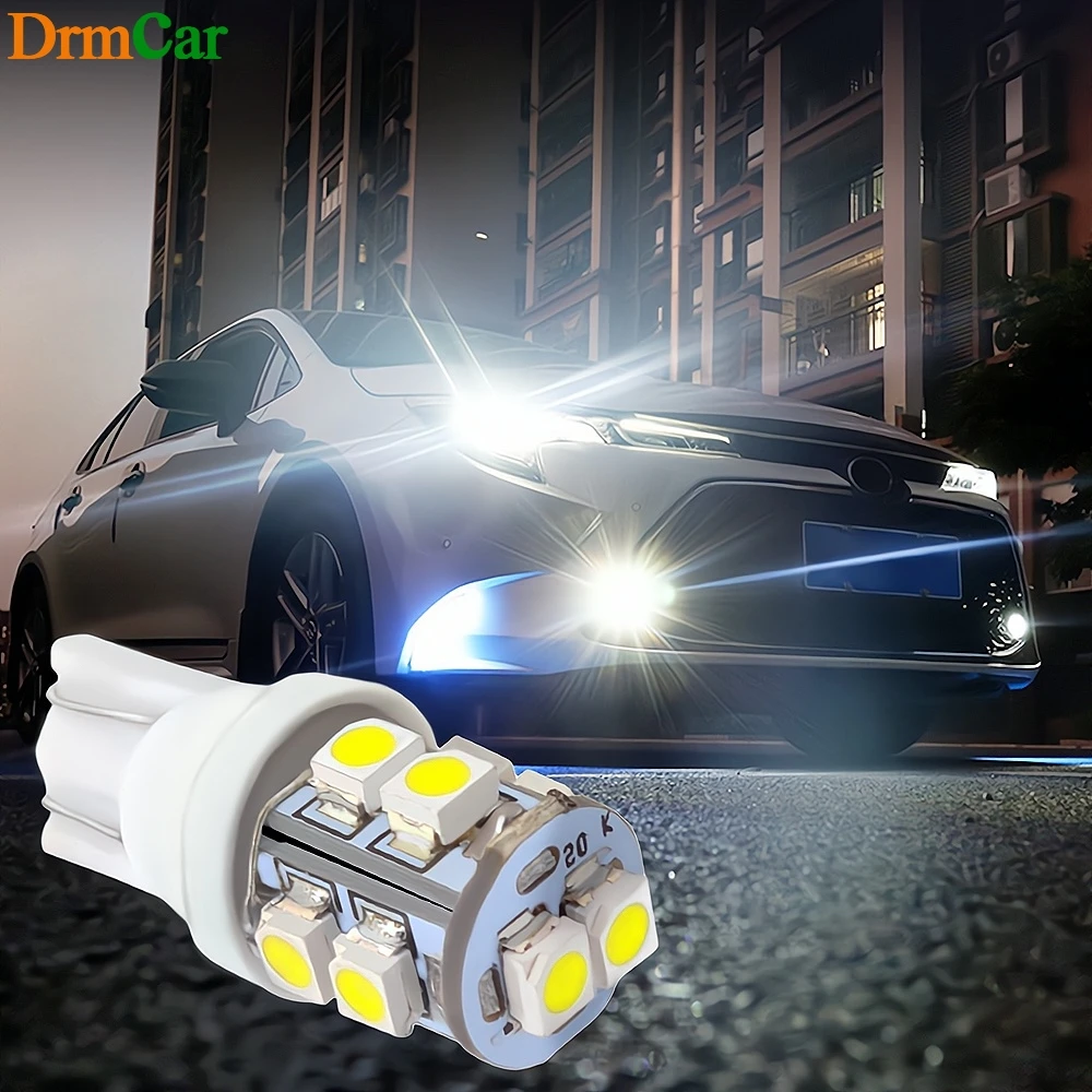 

1/2/6/10Pcs T10 194 W5W 3528 10smd Car Led Brake Turn Signal Lamp Clearance Lights 12V Wedge Auto Side Bulb Motorcycle Headlight