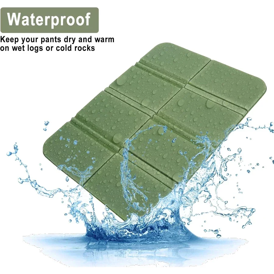 2 قطعة وسادة صيد محمولة للسفر في الهواء الطلق مقاومة للماء بالكامل، خفيفة الوزن للغاية، حصيرة قابلة للطي للاستخدام في الهواء الطلق والمشي لمسافات طويلة