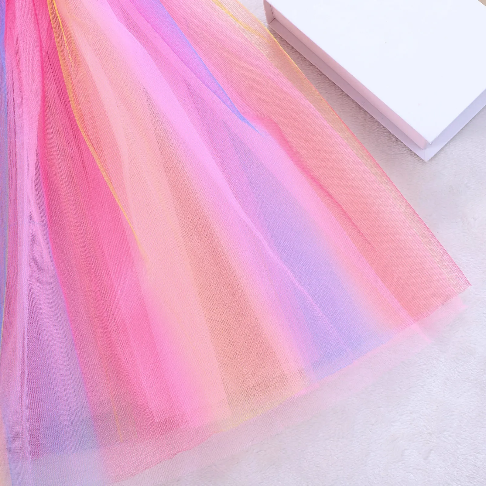 ผู้หญิงบัลเล่ต์ Dnacewear Pettiskirt ประสิทธิภาพ Tutu กระโปรง Rainbow Tulle กระโปรงมินิกระโปรงตาข่ายพัฟ Petticoat กระโปรงสั้น Party Faldas