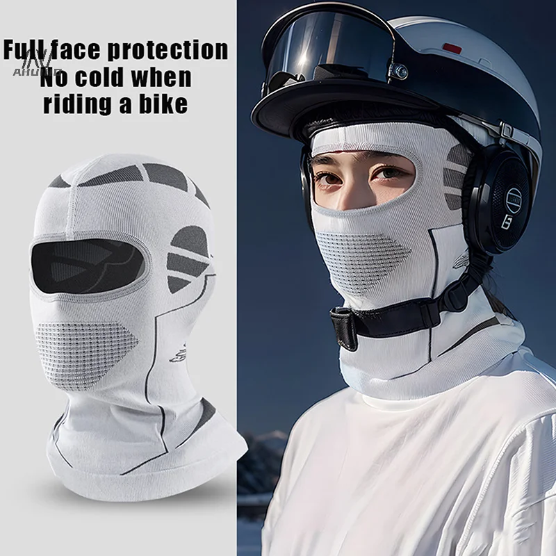 Men Women Cold-Proof Thermal Scarf Winter Ski Hat Balaclava Full Face Mask Ski Cycling Hunting Head Neck Cover Helmet Liner Cap