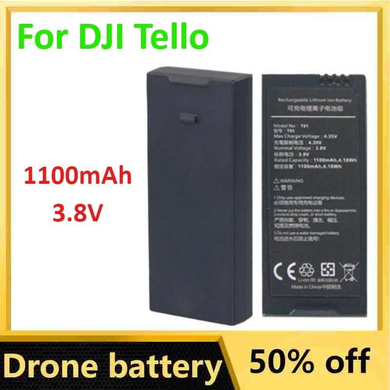 

Drone Battery for DJI Tello 1100mAh 3.8V Replacement Battery Compatible Tello Intelligent Flight Battery Accessories