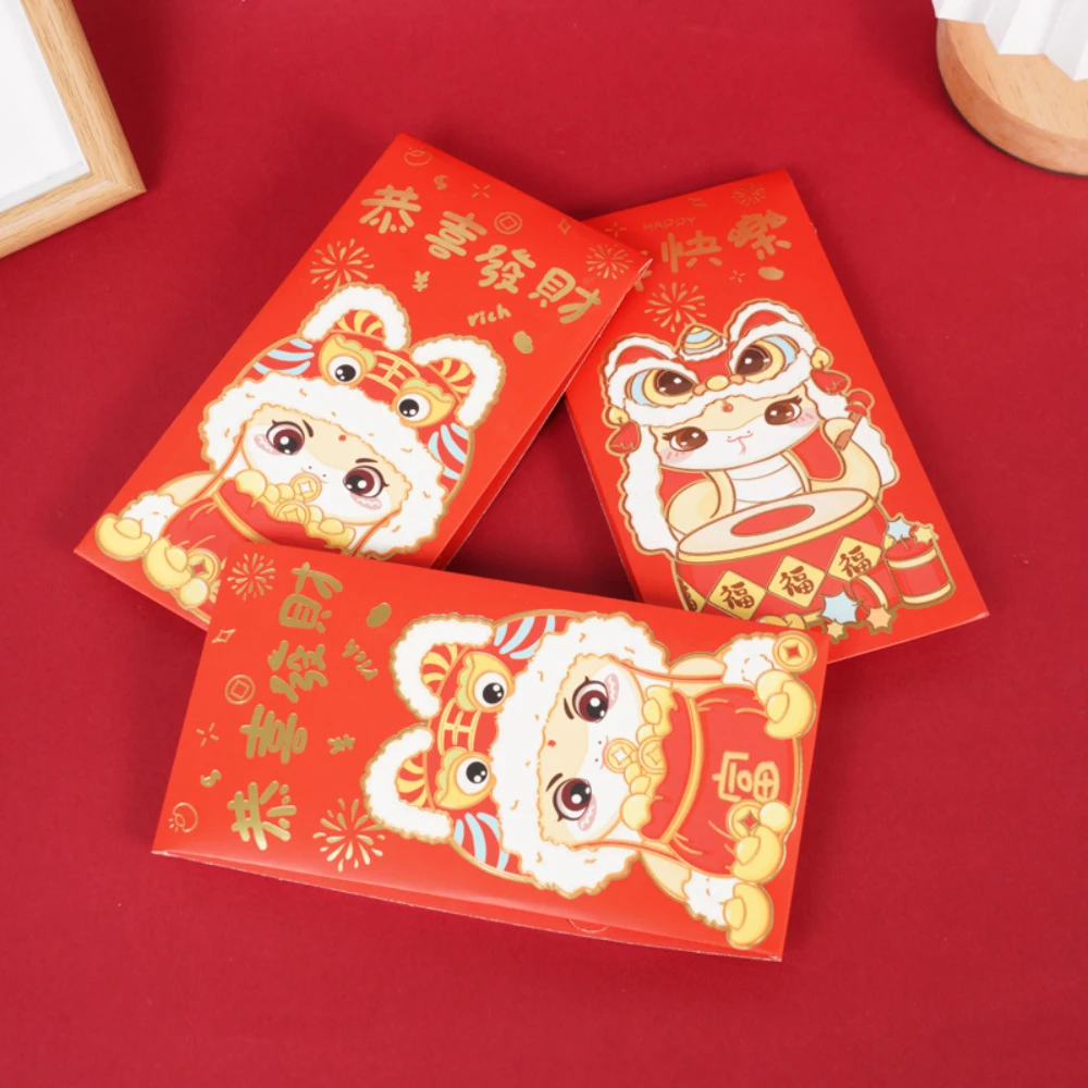 2025 Chinese New Year Red Envelope Creative Three-dimensional  Cartoon Red Envelope Year of the Snake Spring Festival Supplies