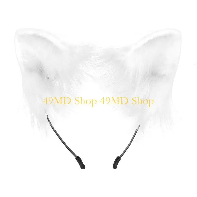 49md-cosplay-furry-headband-animal-for-cat-hairband-ears-long-fur-hair-props