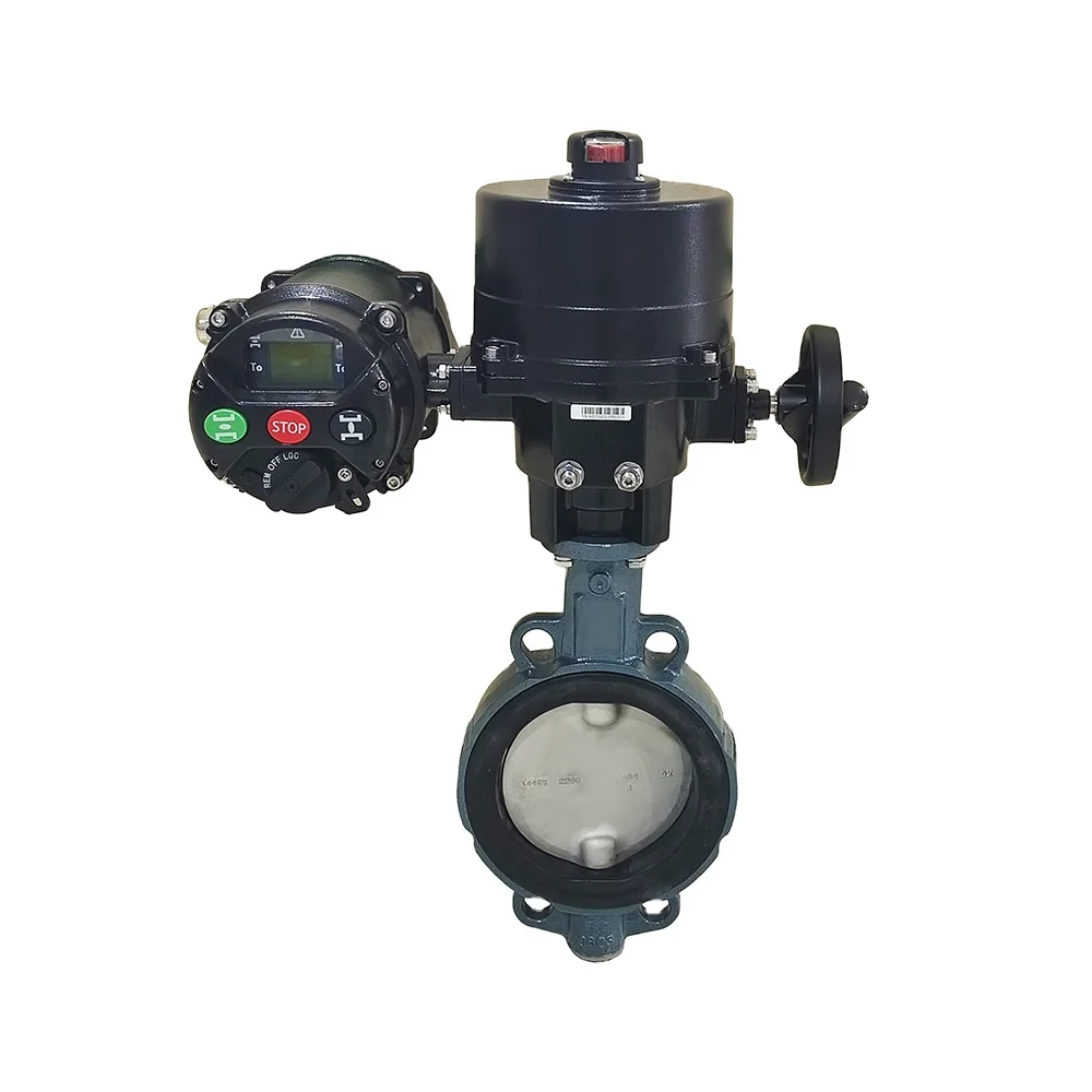 HOM intelligent butterfly valve 90 degree control valve LCD display with remote control planetary gear motor low noise