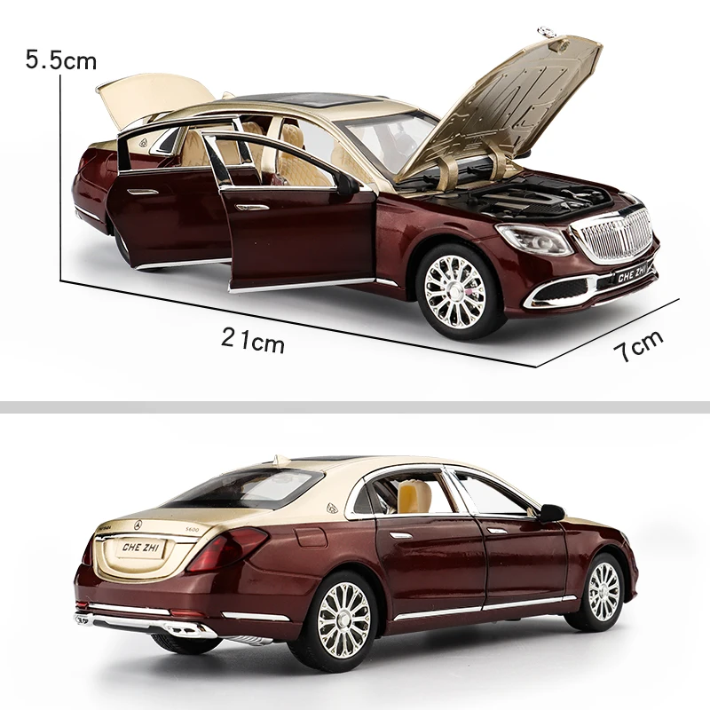 Railed/Motor/Car/Bicycles MAYBACH S600 Limousine Simulation Exquisite Diecasts & Toy Vehicles CheZhi 1:24 Alloy Collection Model