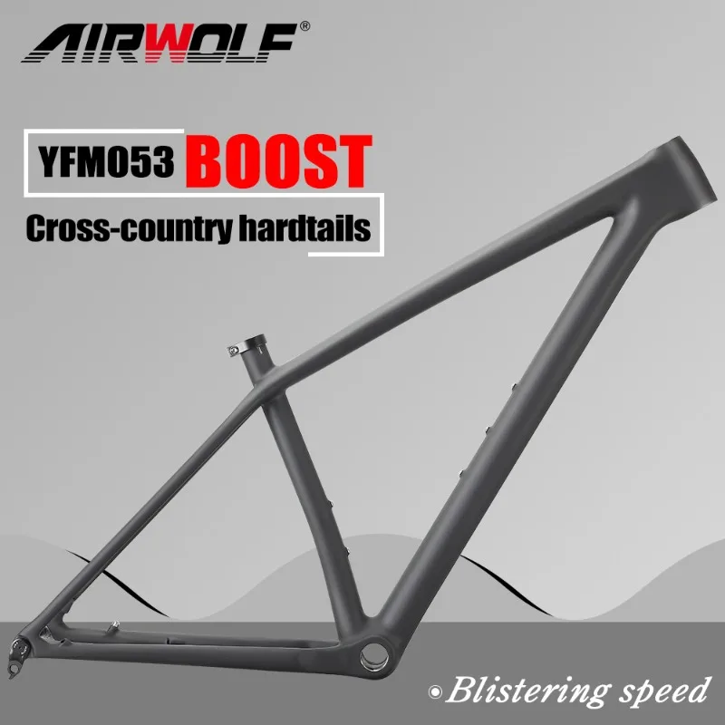 

Airwolf 2024 Carbon MTB Frame 29er 148*12mm Thru Axle Boost Mountain Bicycle Frame S/M/L BSA DPD Bike Frameset 29