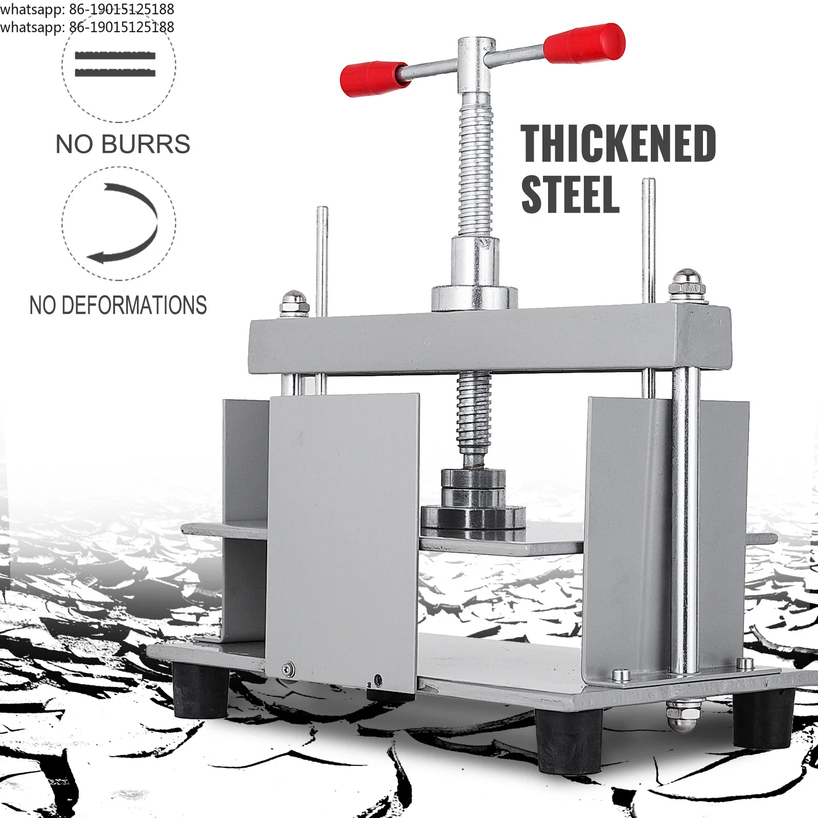 Manual Paper Press Machine 12x8.6 in for A4 Paper 10cm Thickness Steel Frame Paper Press Machine Papermaking Book Press