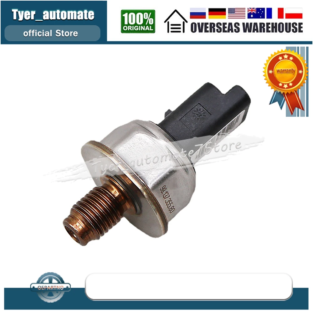 For Citroen Peugeot 85PP34-03 9813735580 Fuel Rail High Pressure Sensor