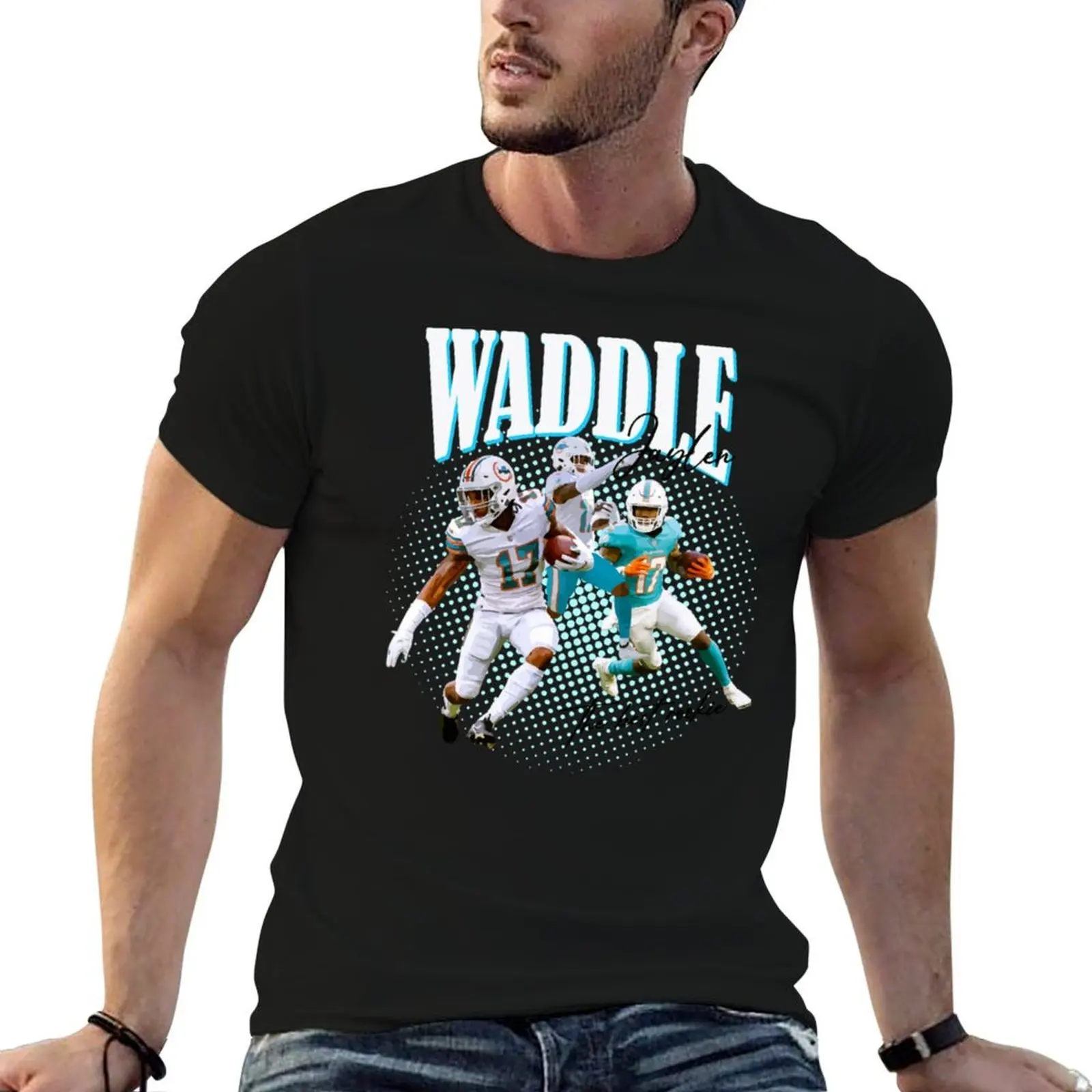 Jaylen Waddle T-Shirt vintage t shirts luxury designer men clothes