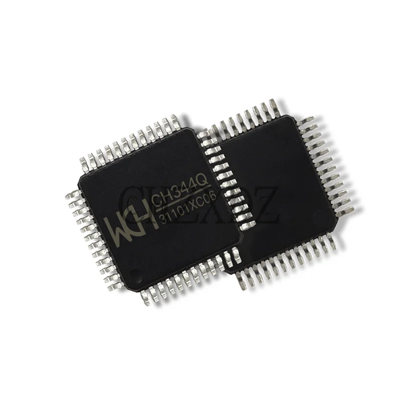 10Pcs/Lot CH344 USB To 4 UART Chip, Integrated Clock, 1200bps To 6Mbps, RS485 Control, GPIO, LQFP48 WCH