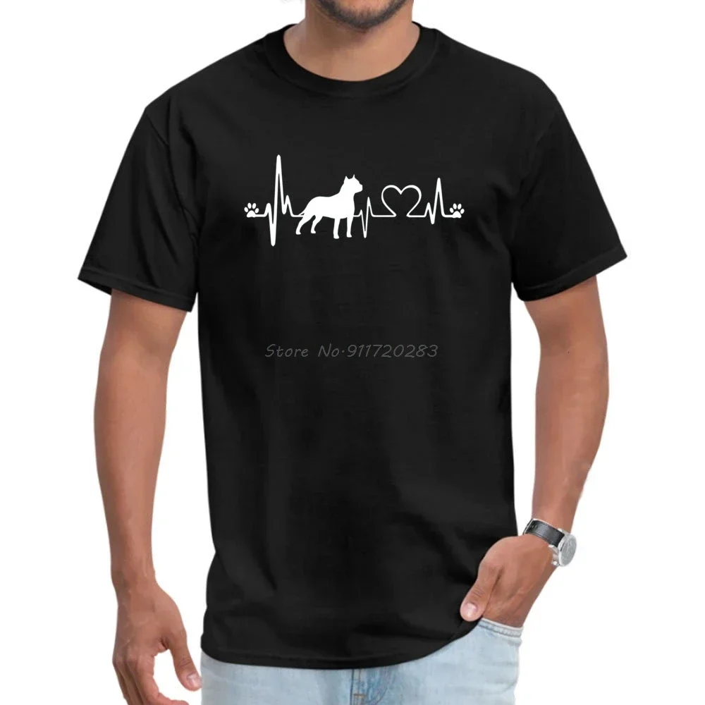 American Staffordshire Terrier Heartbeat Great Cheap Adult Top T-shirts Short The Weeknd All Scout Tops Tees Clothing Shirt