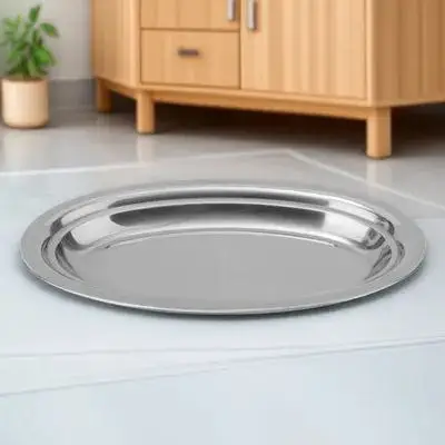 

Stainless Steel Oval Pan Steamer Plate for Fish Platters Bakeware Serving Tray Child Snacks
