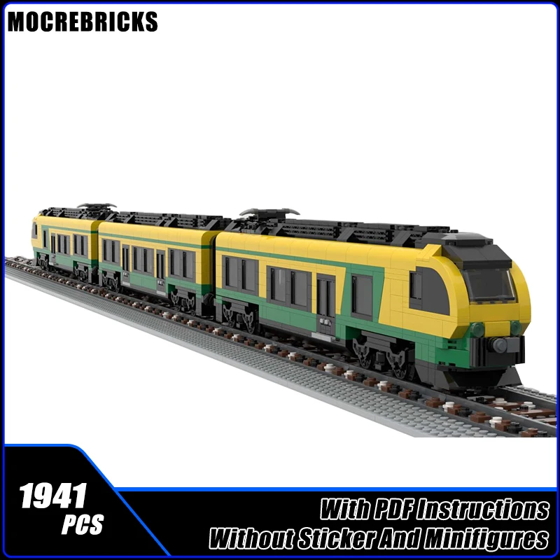 

MOC Building Blocks Classic Urban Railway Tracks Carriage Sets ETR Train DIY Technology Model Creative Bricks Toys For Childrens