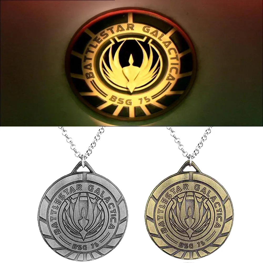 Classic Battlestar Galactica BSG 75 Sci-Fi Pendant Necklace Men Fashion Accessories Jewelry For Fans Souvenir