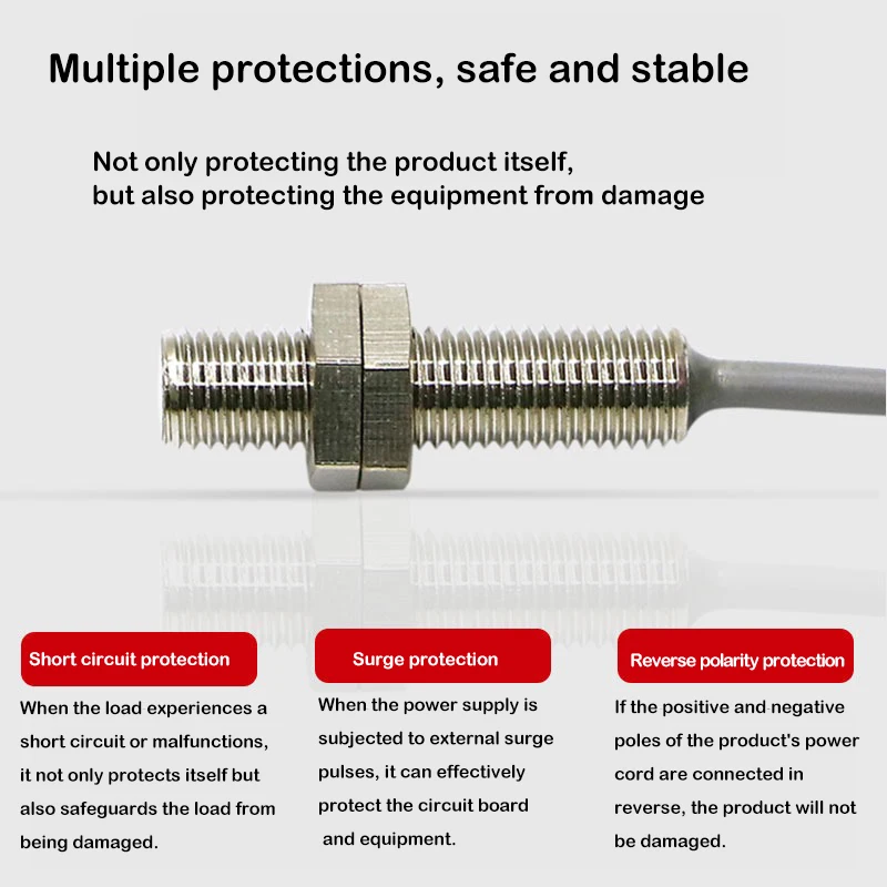 Proximity switch M8 metal TR08-1.5 DNPN two-wire three-wire 24V normally open and closed 2D sensor