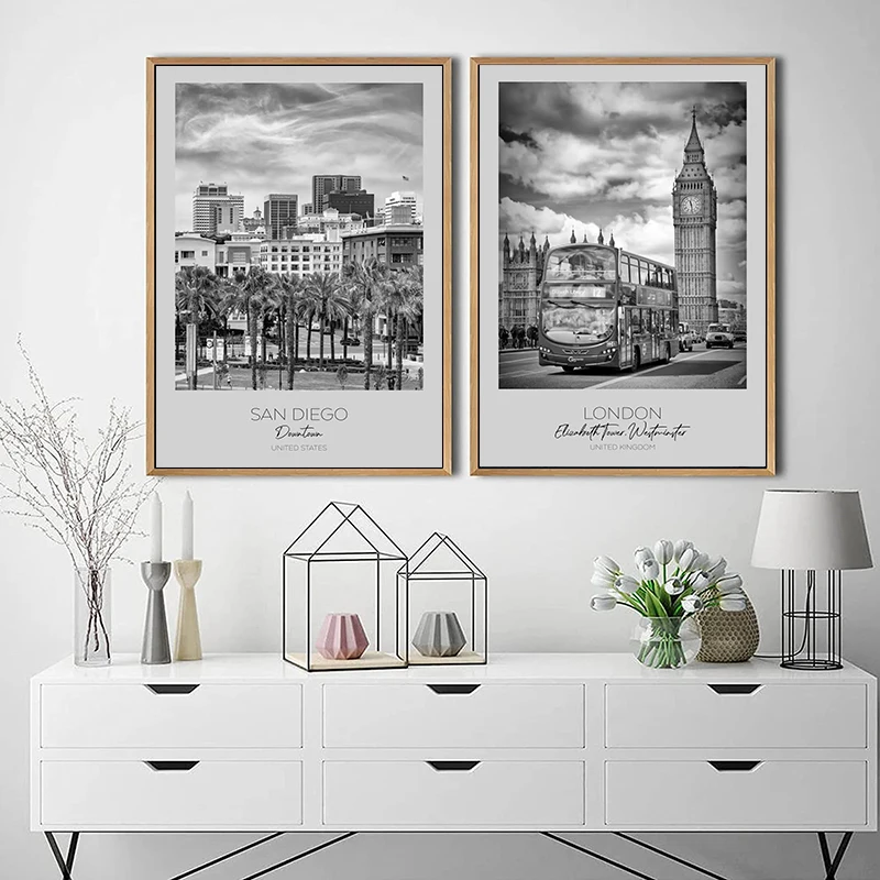 City Poster New York London Paris Wall Art for Livingroom Decoration Picture on The Wall Sheets for Paintings Canvas Home Decor