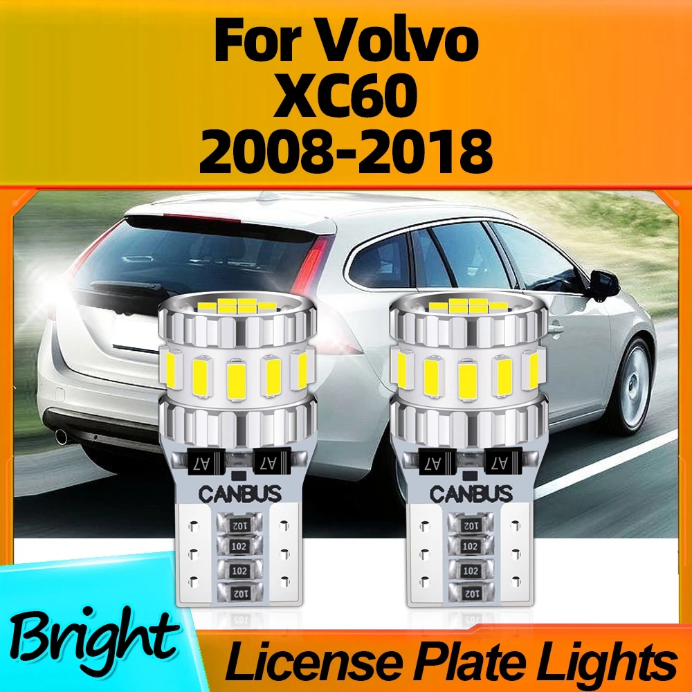 

2Pcs T10 Car LED License Plate Light W5W Auto Bulbs 12V For Volvo XC60 2008 2009 2010 2011 2012 2013 2014 2015 2016 2017 2018