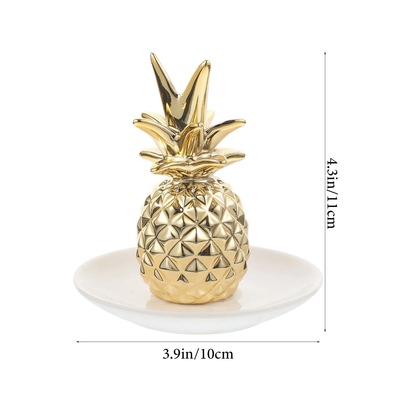 Ceramic Jewelry Display Pineapple Tray Desktop Ring Dish Multipurpose Storage Plate Small Dish Trinket Storage Plate