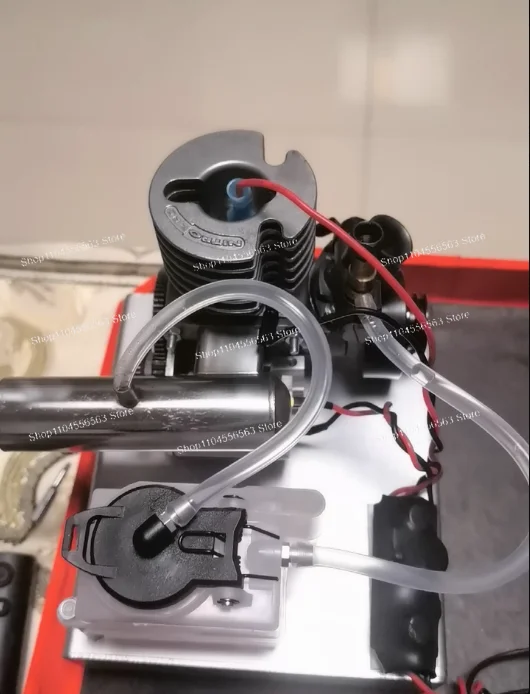 Two-stroke methanol micro-mini portable engine for science education and popularization, with one-button fuel ignition