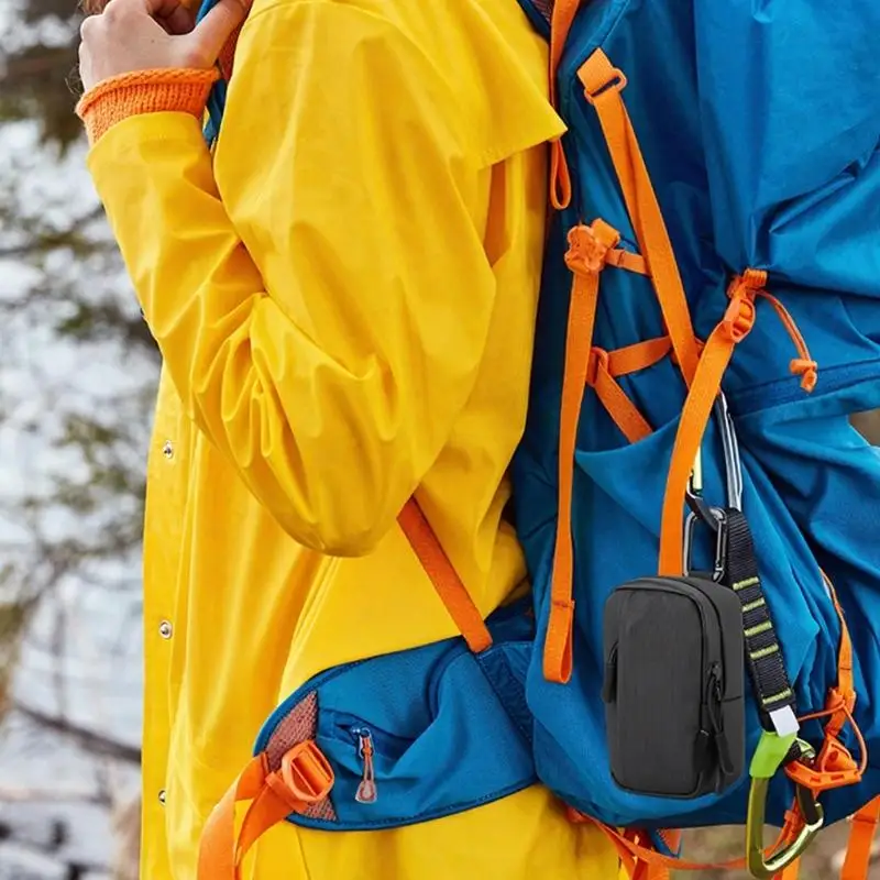 31BA Compactly Camera Case for TG7/TG6/TG5/TG4, Nylon Zip with Metal Carabiner for Travel Clip on Carry