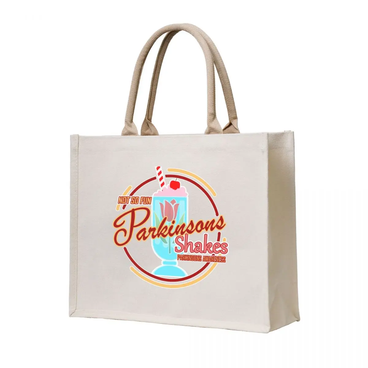 

Not So Fun Parkinsons Shakes Parkinsons Awareness Tote Bag shopper bag woman tote bags men shopping cart bags Big bag