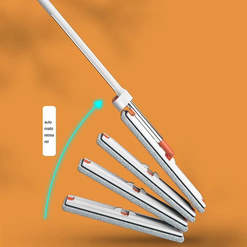 Fregona perezosa de 43cm, fregona plana manos libres para el hogar, dispositivo de fregado giratorio 360, fregona mágica de doble uso, herramienta de limpieza de suelo