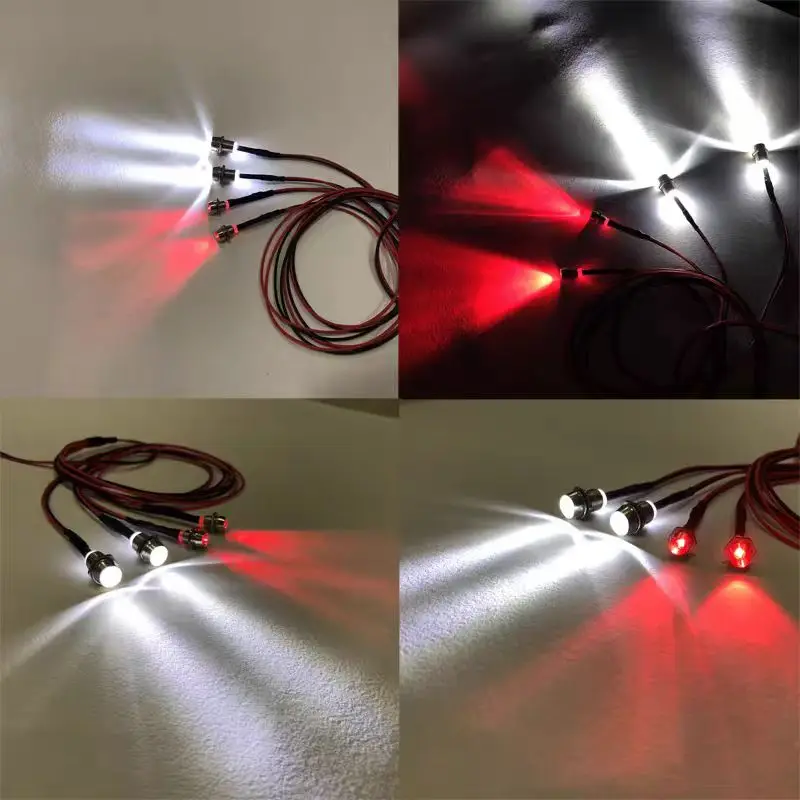 RC universal remote control model headlight 1 point 2/4/6/8 LED model headlight easy modification headlighton