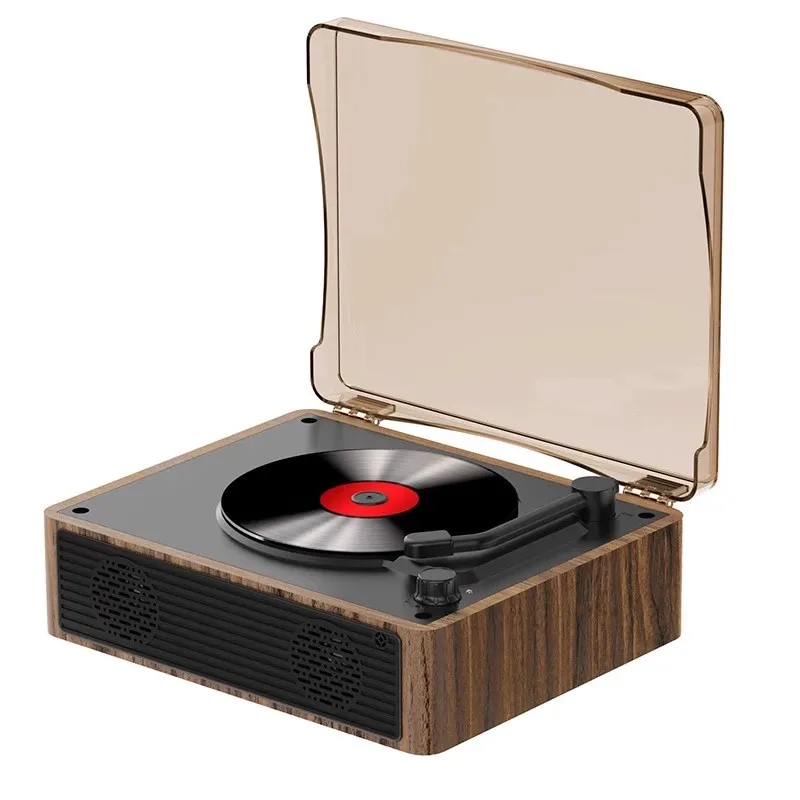 

Vintage All-in-one CD Phonograph Bluetooth 5.4 Built-in Speakers Portable Rechargeable Support CD BT USB 3.5mm AUX Home Decor