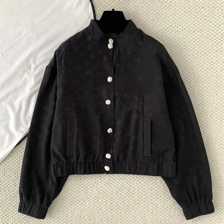 Customization European women's fashion 2026 winter new styles  Long-sleeved stand-up collar Single-button printed coat