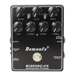 Demonfx-Micromotube A7K Guitar Effect Pedal, Overdrive Preamp with True Bypass, High Quality